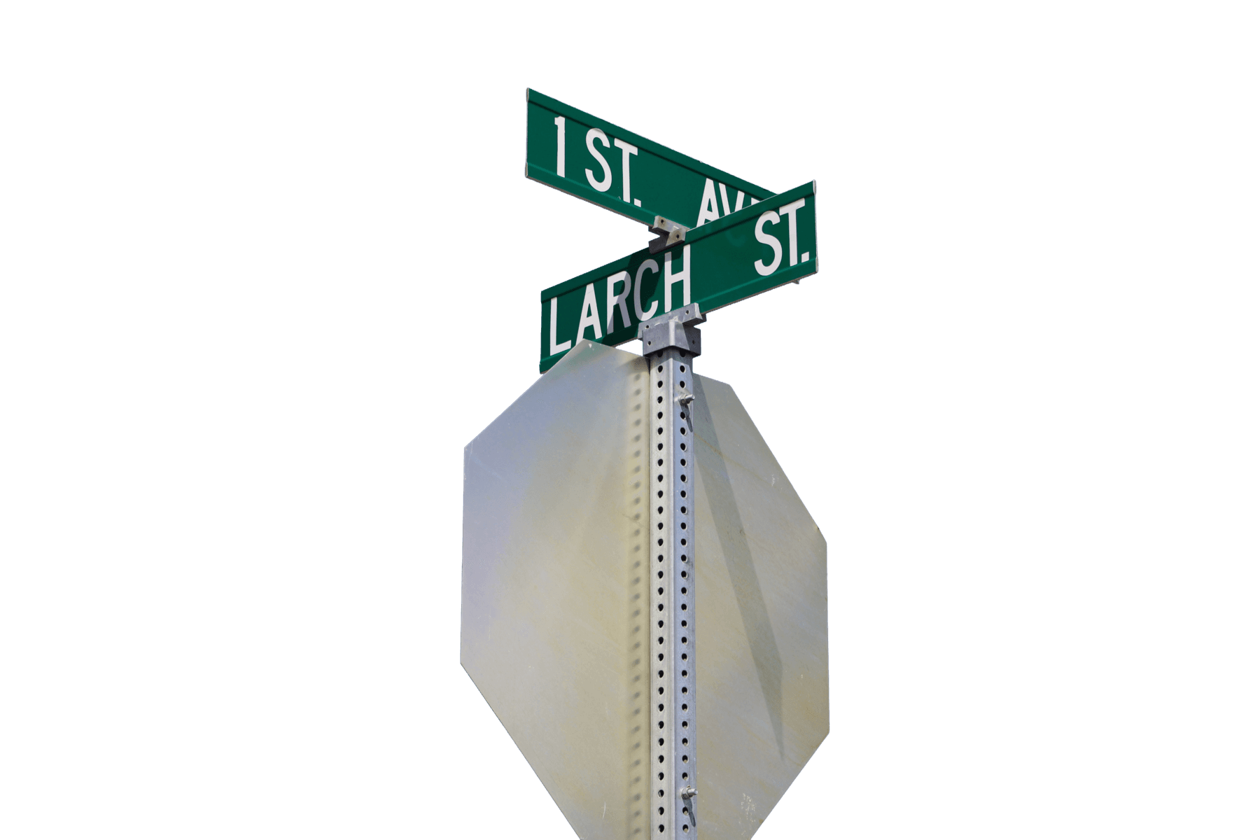 1st Avenue and Larch Street signs